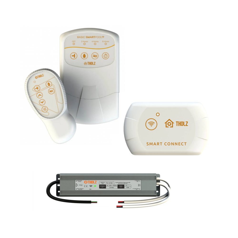 Kit para piscinas inteligentes, fuente, controlador y smart connect